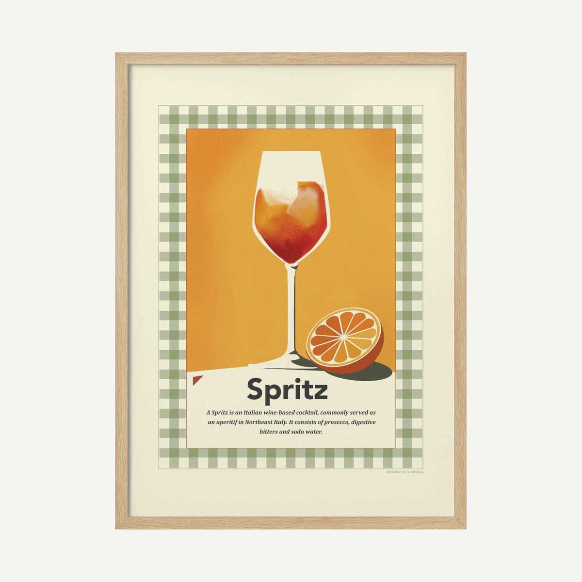 Vibrant Spritz Cocktail Art Print UK — Vintage Vibrant Wall Art — Kitchen — Wall It All Prints