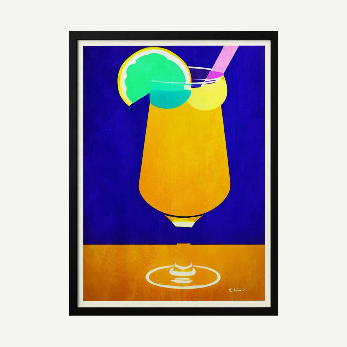 Vibrant Summer Cocktail Art Print UK — Food Vibrant Wall Art — Kitchen — Wall It All Prints