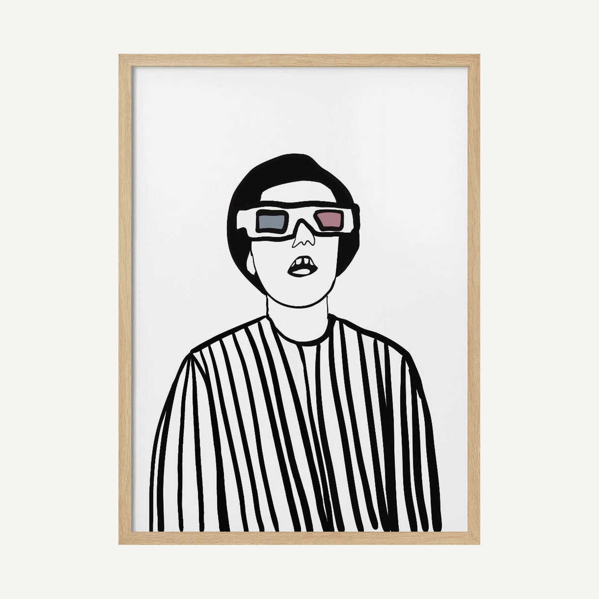 Watching In 3D Art Print UK — Abstract Dark Wall Art — Office — Wall It All Prints